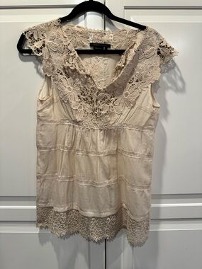 BcBG top in nude colour in small